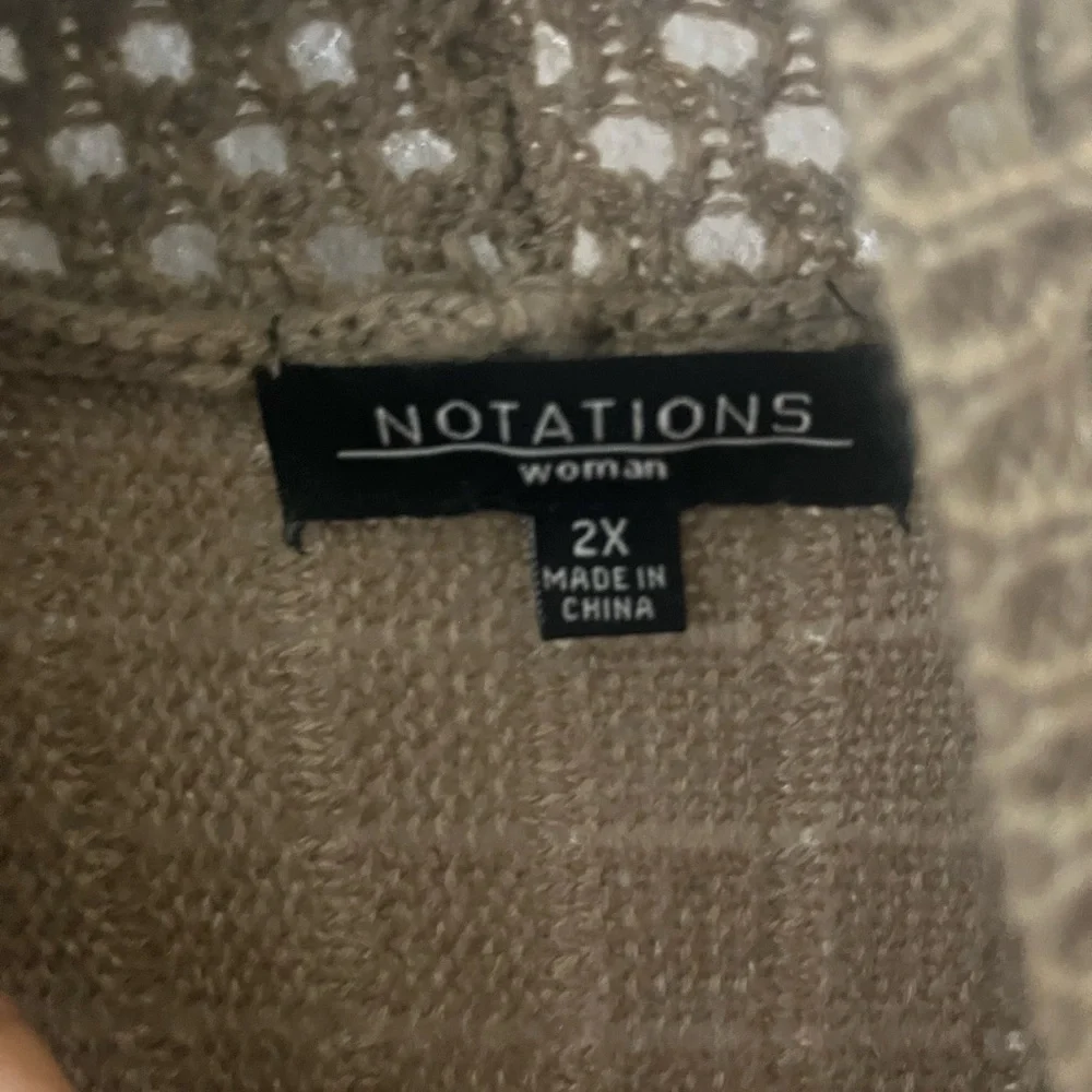 Notations Women's Tan Open-Front Cardigan - Picture 3 of 5